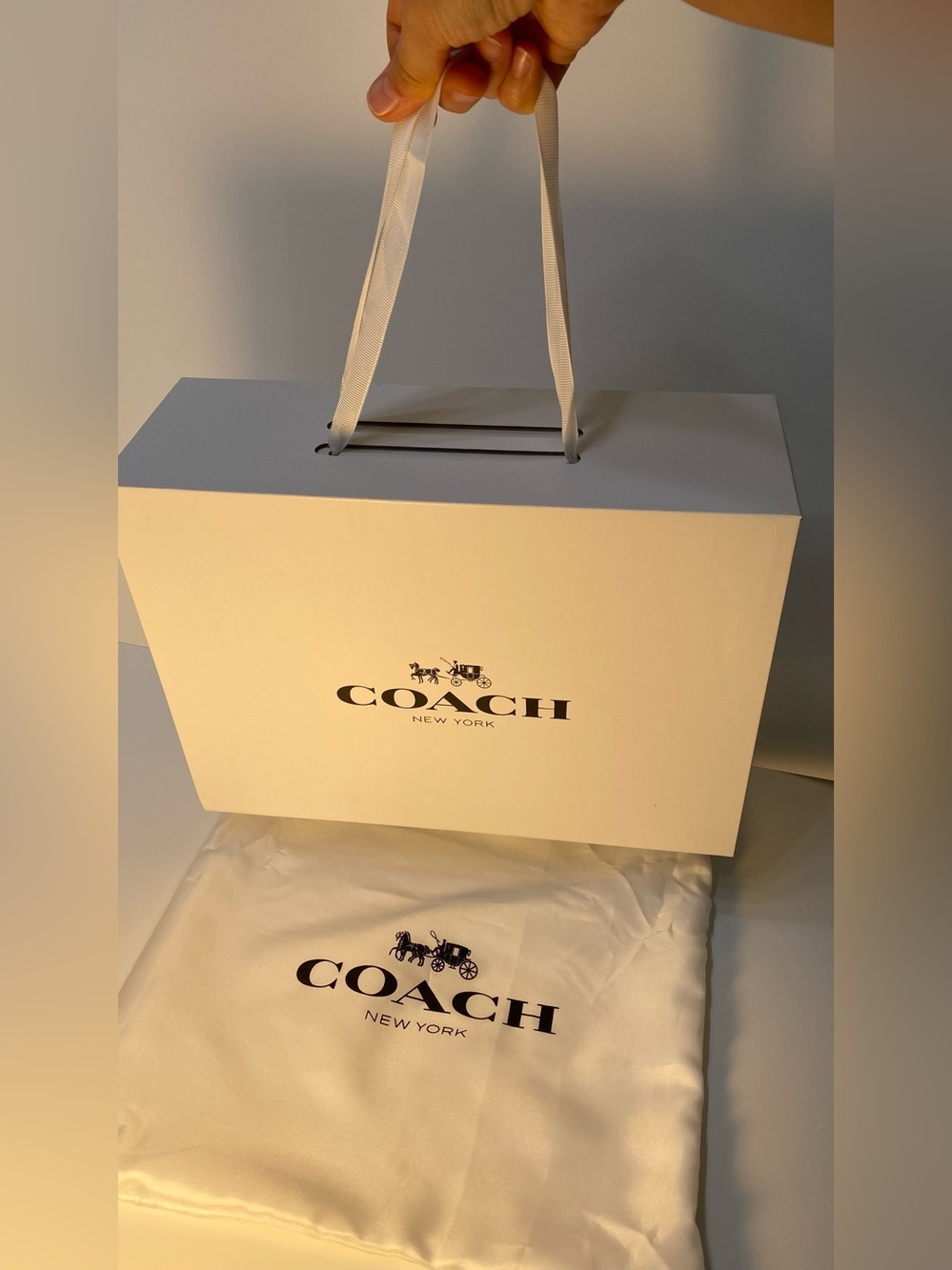 Coach New York Gift Box with Dust Bag Empty Purse Handbag Packaging